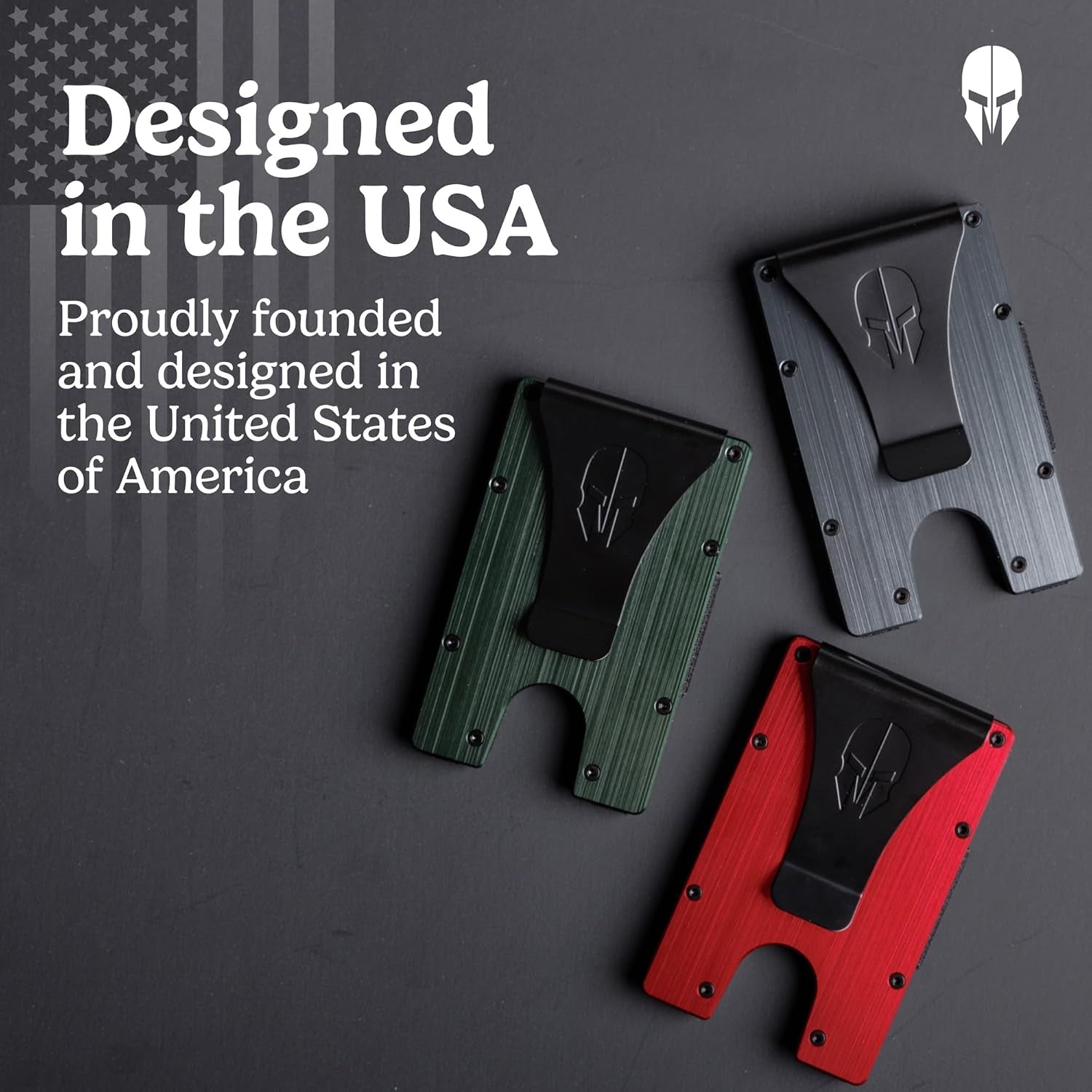 Military Minimalist Wallet - Slim Tactical RFID Blocking Aluminum Metal Credit Card Holder with Money Clip for Men (Army Green)